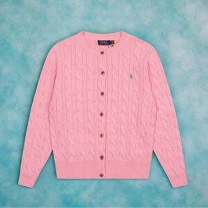 Ralph Lauren Pink Cable Knit Cardigan